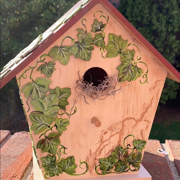 💕⭐️I🌸 Handpainted birdhouse -see all pics - Picture 2 of 12